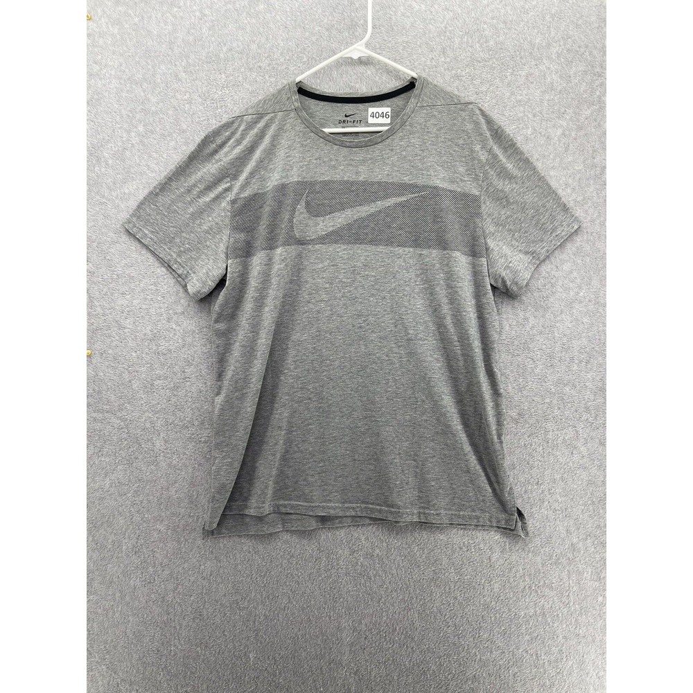 NIKE T Shirt Adults Short Sleeve Size XL Dri Fit Swoosh Crew Neck
